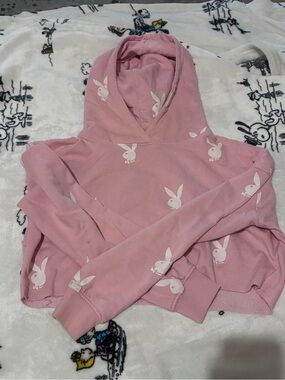 Missguided + Pink Bunny Logo Hoodie